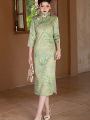 2024 Winter Floral Modern QiPao Cheongsam Dress