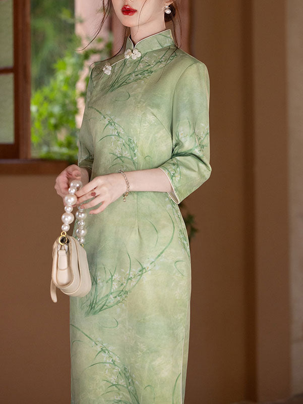 2024 Winter Floral Modern QiPao Cheongsam Dress