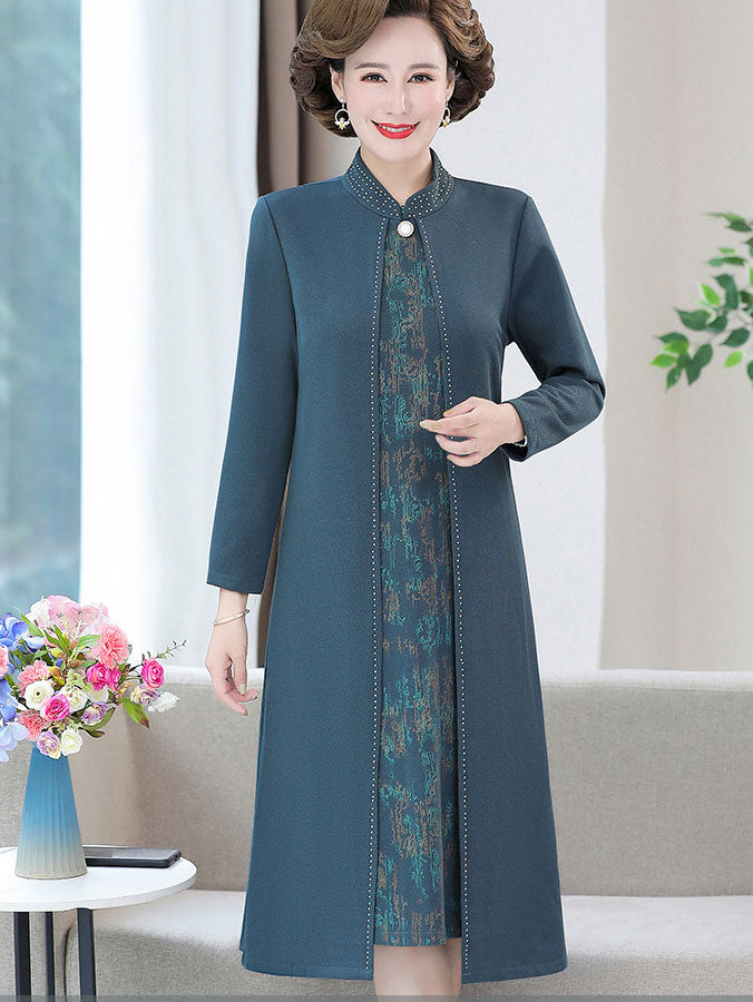 Red Bridal Mothers Midi Cheongsam Qi Pao Dress