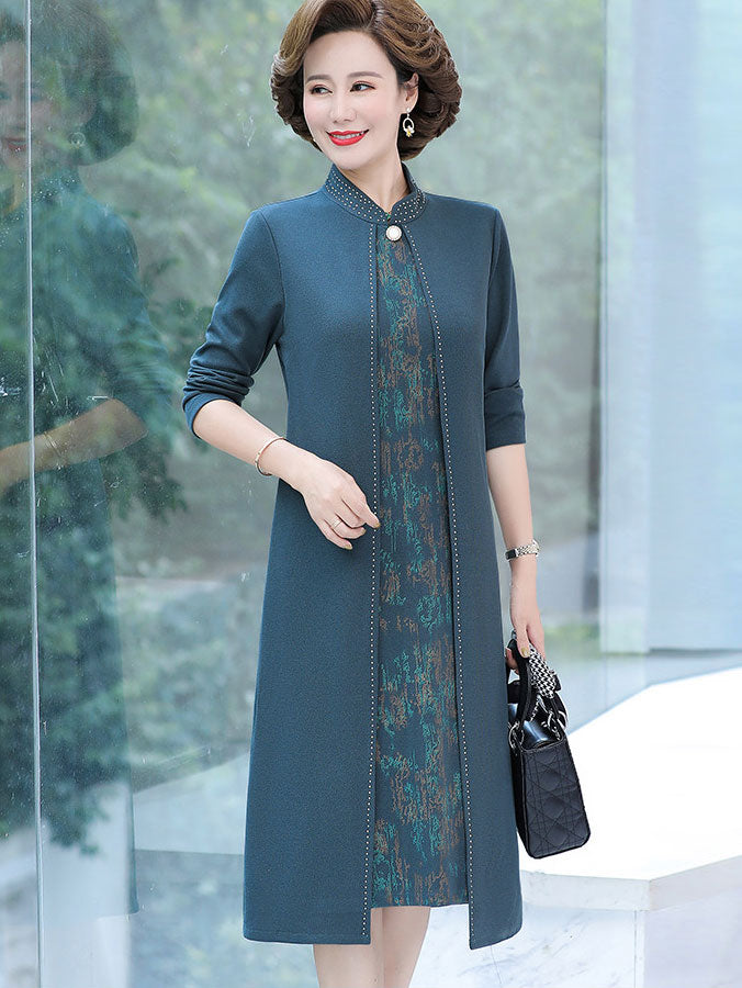 Red Bridal Mothers Midi Cheongsam Qi Pao Dress
