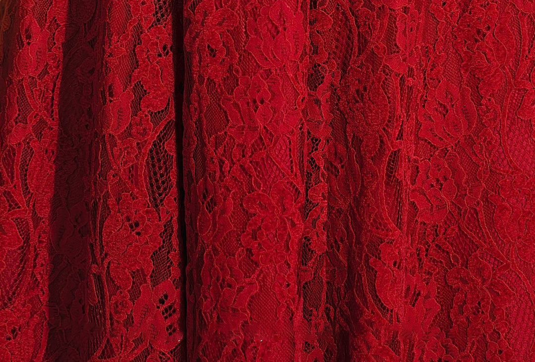 Burgundy Lace A-Line Wedding Bridal Cheongsam Qipao Dress