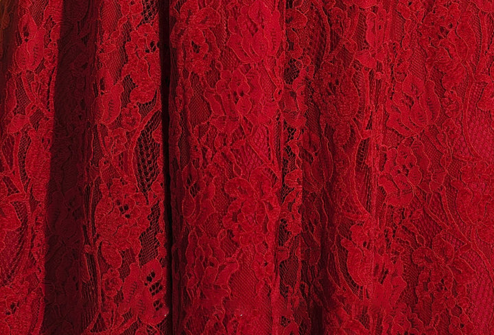 Burgundy Lace A-Line Wedding Bridal Cheongsam Qipao Dress