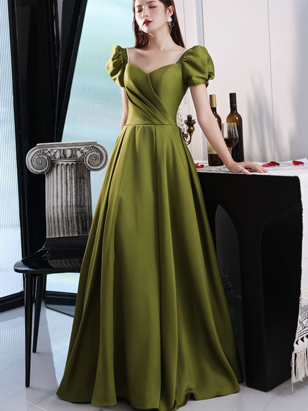 Green Floor Length Fit & Flare Formal Gown