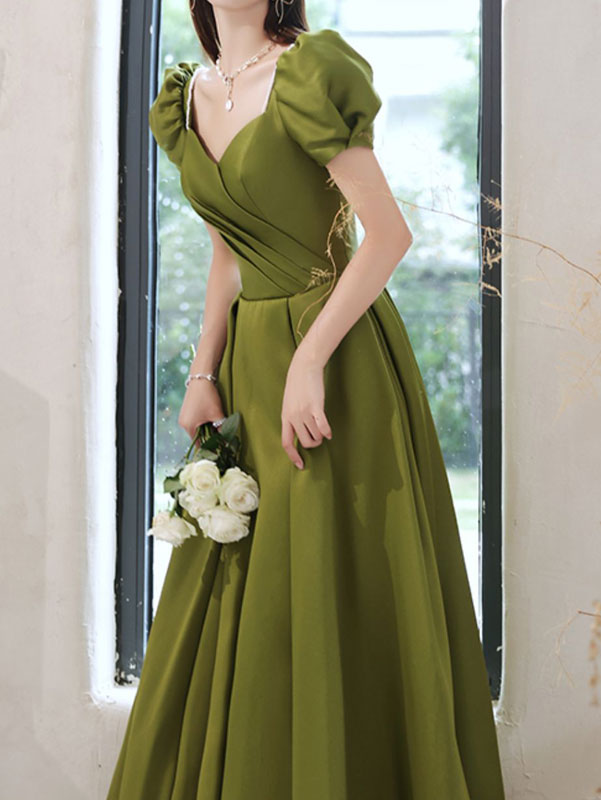 Green Floor Length Fit & Flare Formal Gown
