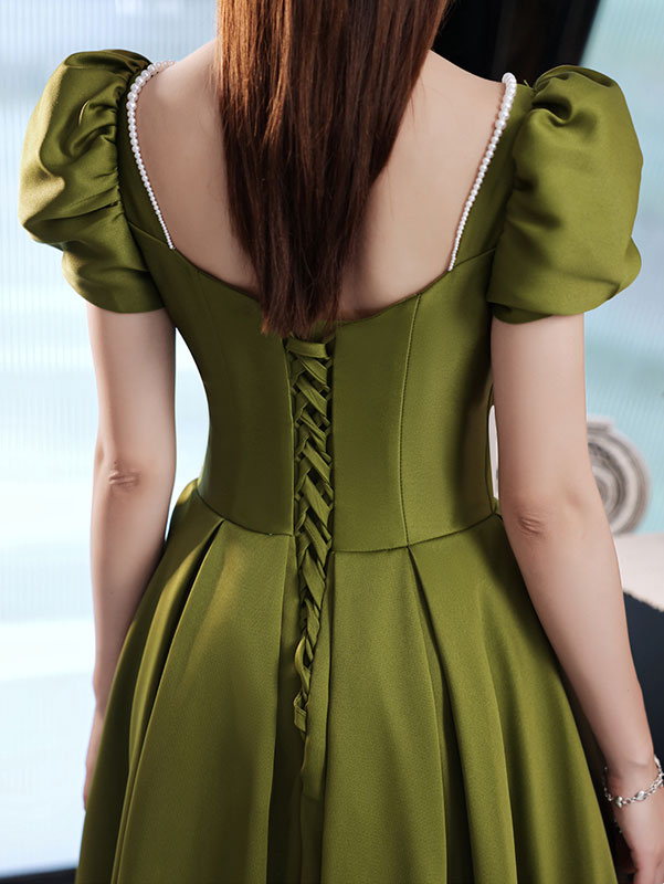 Green Floor Length Fit & Flare Formal Gown