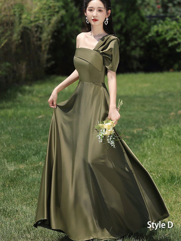 Green Fit & Flare A-Line Bridesmaids Wedding Party Dress