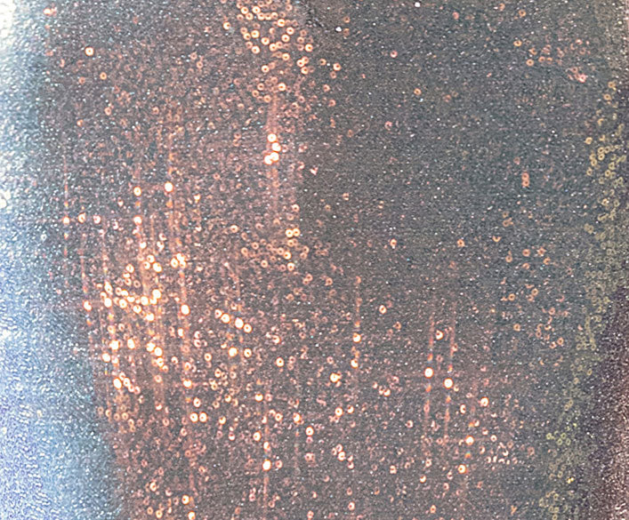 Blue Pink Sequins Sheer Shoulder Fishtail Evening Prom Dress