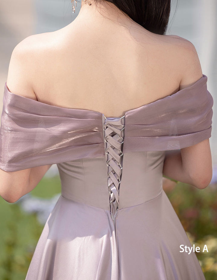 Purple Bridesmaids  A-Line Wedding Party Dress
