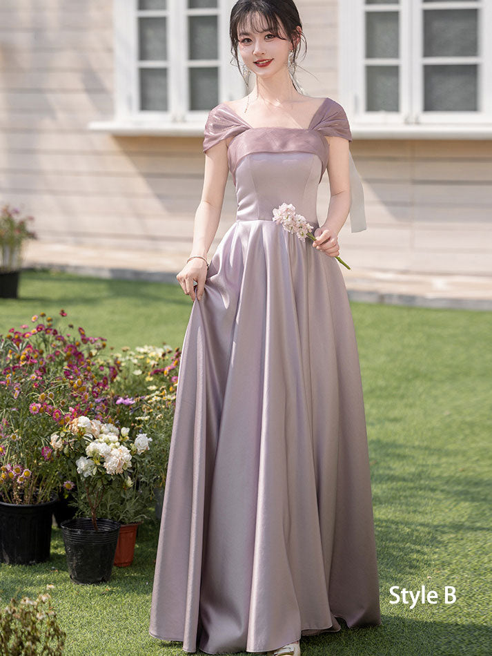 Purple Bridesmaids  A-Line Wedding Party Dress