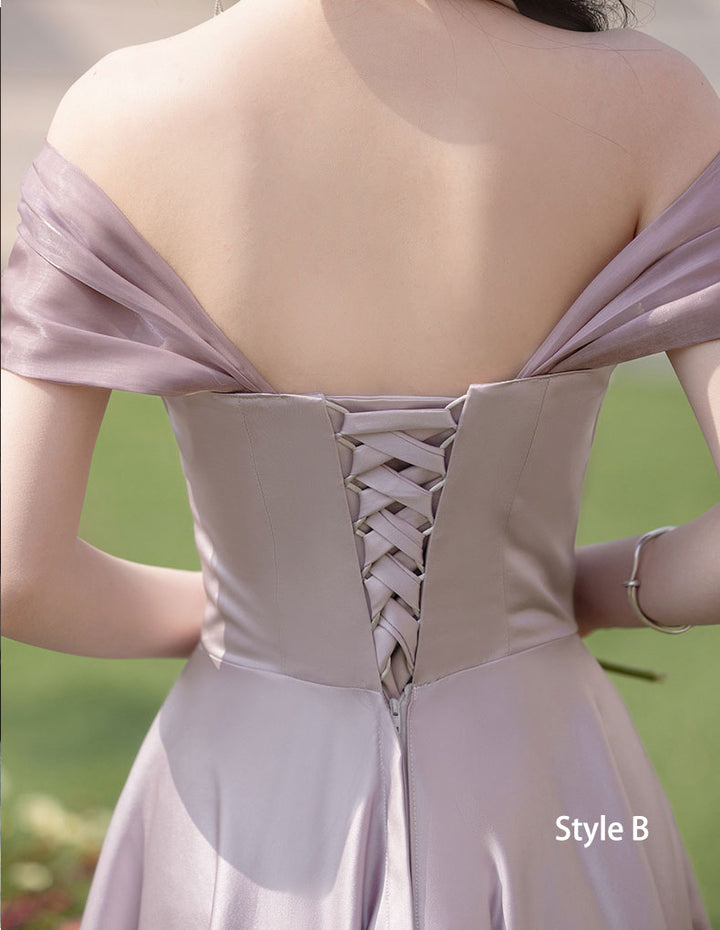 Purple Bridesmaids  A-Line Wedding Party Dress