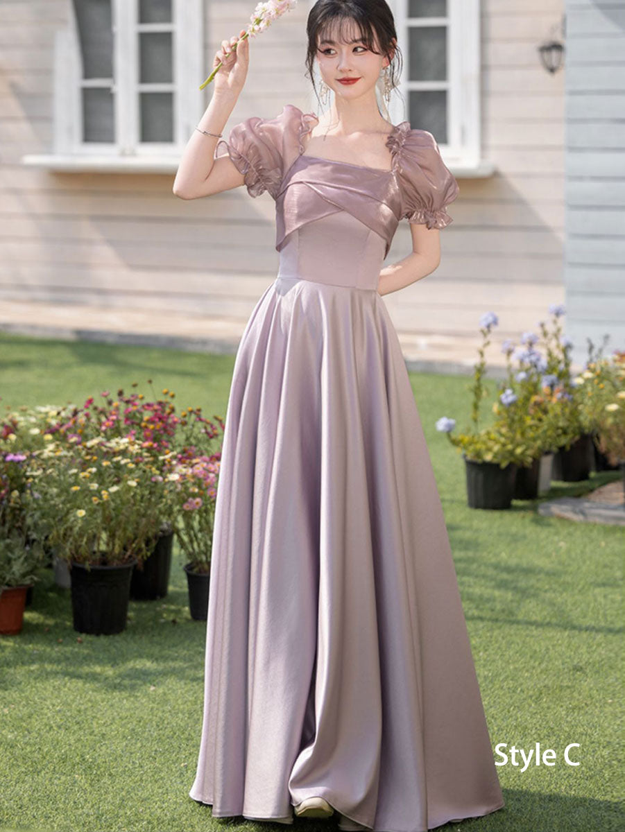 Purple Bridesmaids  A-Line Wedding Party Dress