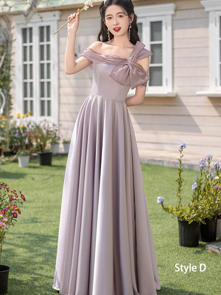 Purple Bridesmaids  A-Line Wedding Party Dress