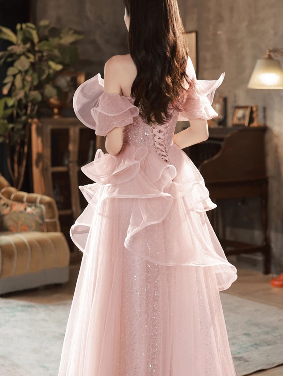 Fairy Shimmer Purple Ruffle Maxi A-Line Birthday Party Dress