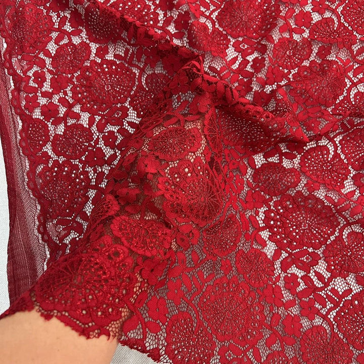 Red Lace Fishtail Wedding Bride Qipao Cheongsam Dress