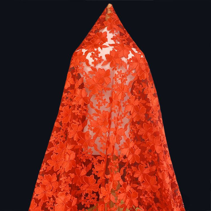 Red Lace Fishtail Wedding Bride Qipao Cheongsam Dress