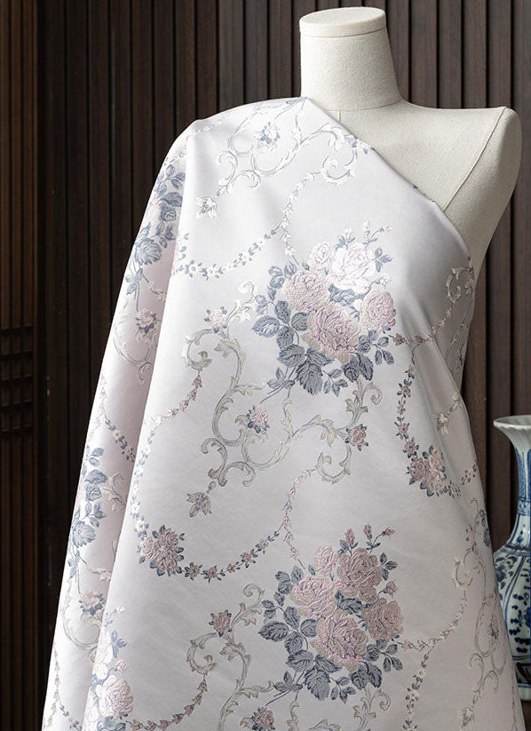 Pink Jacquard Midi Qipao Cheongsam Party Dress for Winter