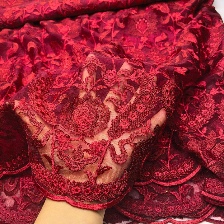 Red Lace Fishtail Wedding Bride Qipao Cheongsam Dress