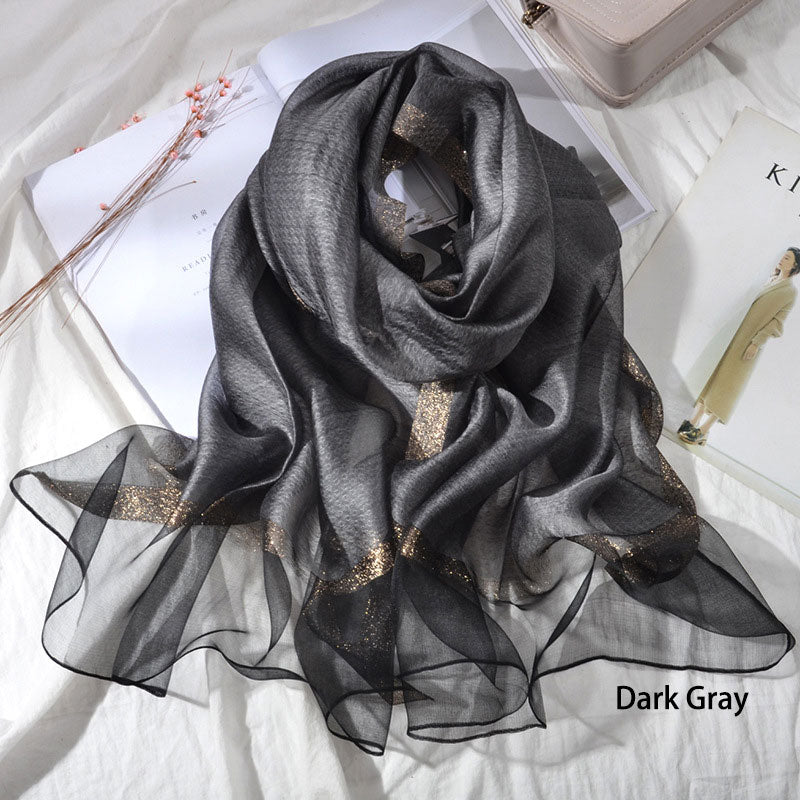 Lightweight Mulberry Silk Women Scarfs Shawls