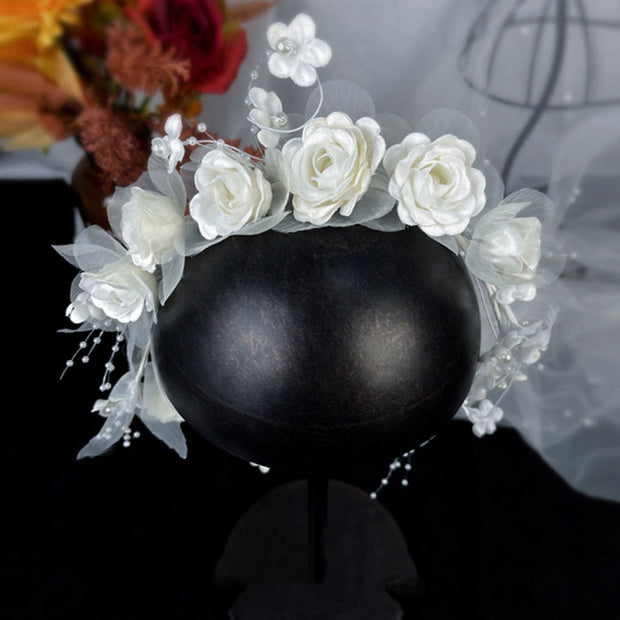 Flower Crown Wedding Hair Wreath Headpiece