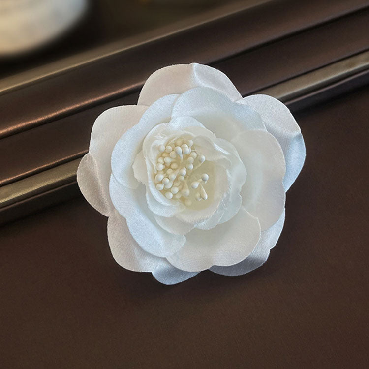 3 Pcs White Flower Hair Clips Wedding Bride Hairpin