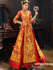 2024 Embroidered Phoenix Wedding Qun Kwa & Pleated Skirt