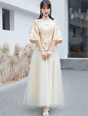 Pink Gray Bridesmaid Wedding Xiu He Qun Kwa