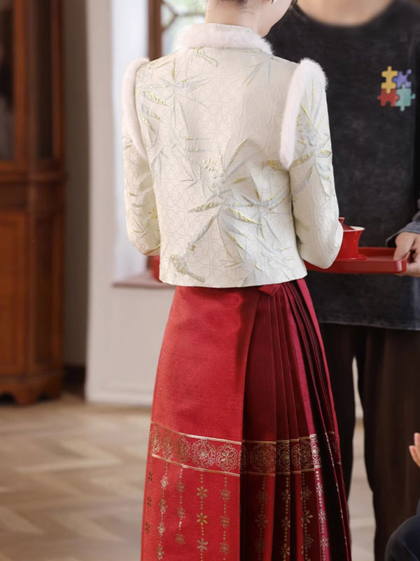 Traditional Embroidered Chinese Wedding Bride Floral Xiuhe Hanfu