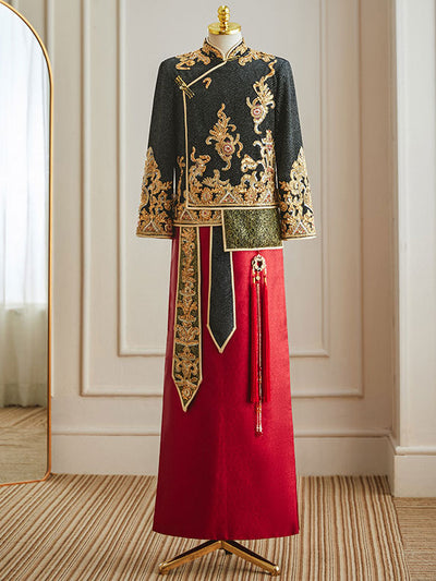 2025 Fanciful Sequins Beads Wedding Bride Qun Kwa Xiuhe