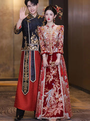 2025 Fanciful Sequins Beads Wedding Bride Qun Kwa Xiuhe