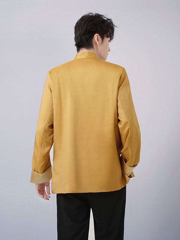 Embroidered Dragon Chinese Man Tang Suit Uniform Kungfu Jacket