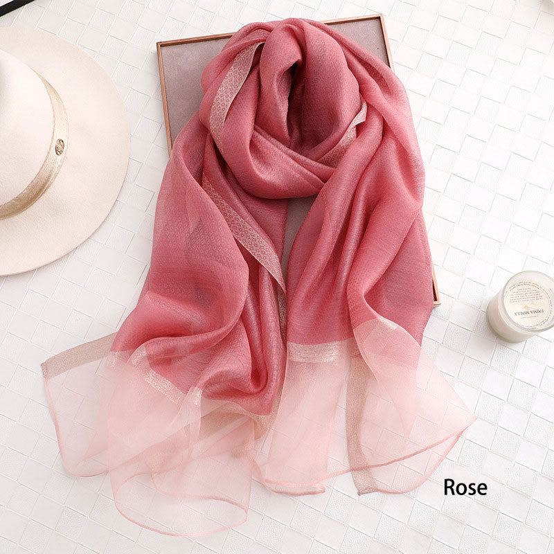 Lightweight Mulberry Silk Women Scarfs Shawls