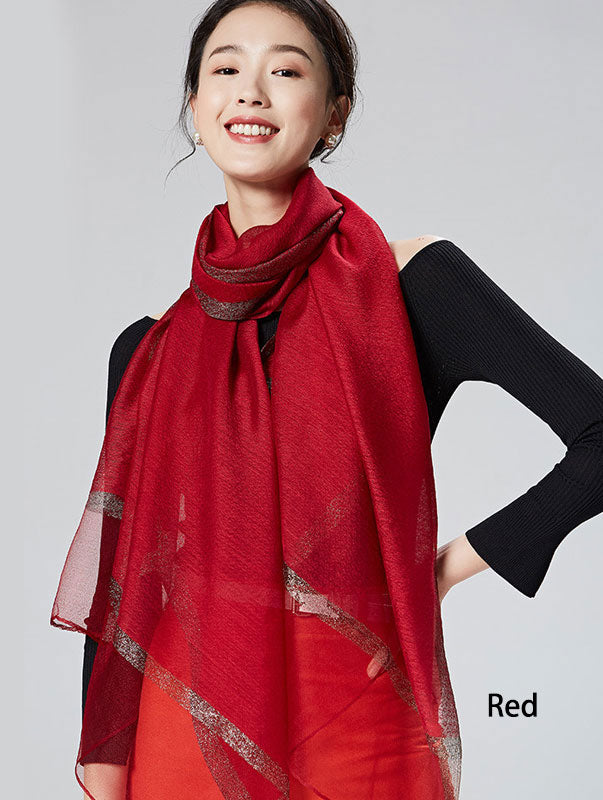 Lightweight Mulberry Silk Women Scarfs Shawls