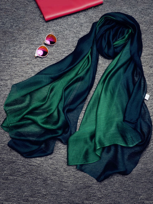 Gradient Mulberry Silk Women Scarfs Shawls