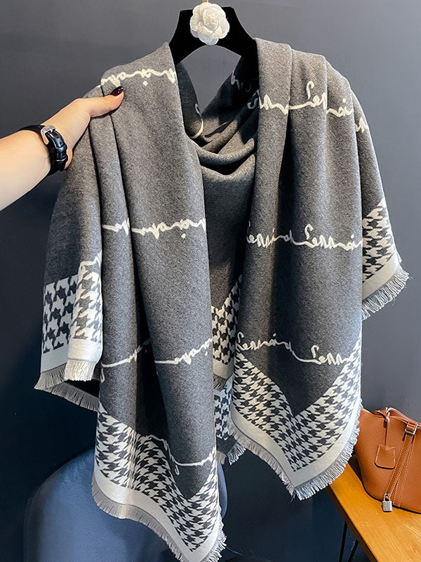 Wool Blend Women Winter Scarf Shawl