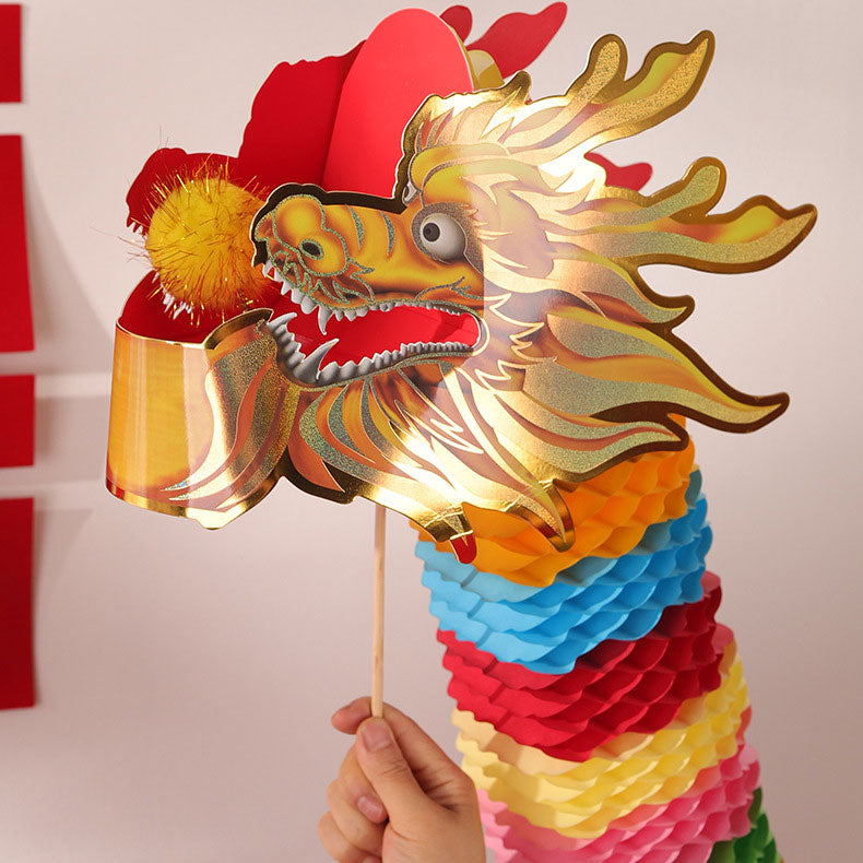 Wedding Bridal Handheld Paper Dragon Decoration Photo Prop