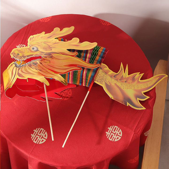 Wedding Bridal Handheld Paper Dragon Decoration Photo Prop