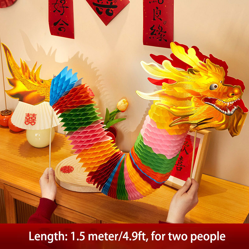 Wedding Bridal Handheld Paper Dragon Decoration Photo Prop