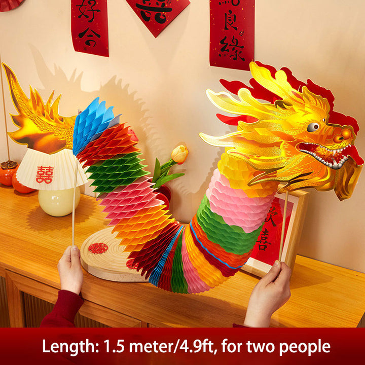 Wedding Bridal Handheld Paper Dragon Decoration Photo Prop