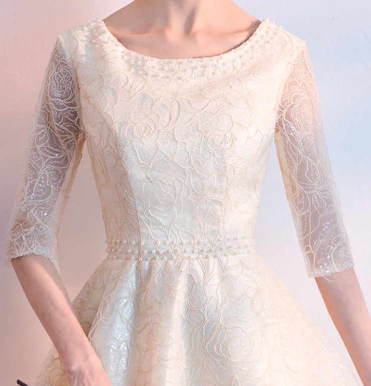 Bridesmaid A-Line Sequined Jacquard Party Prom Dress