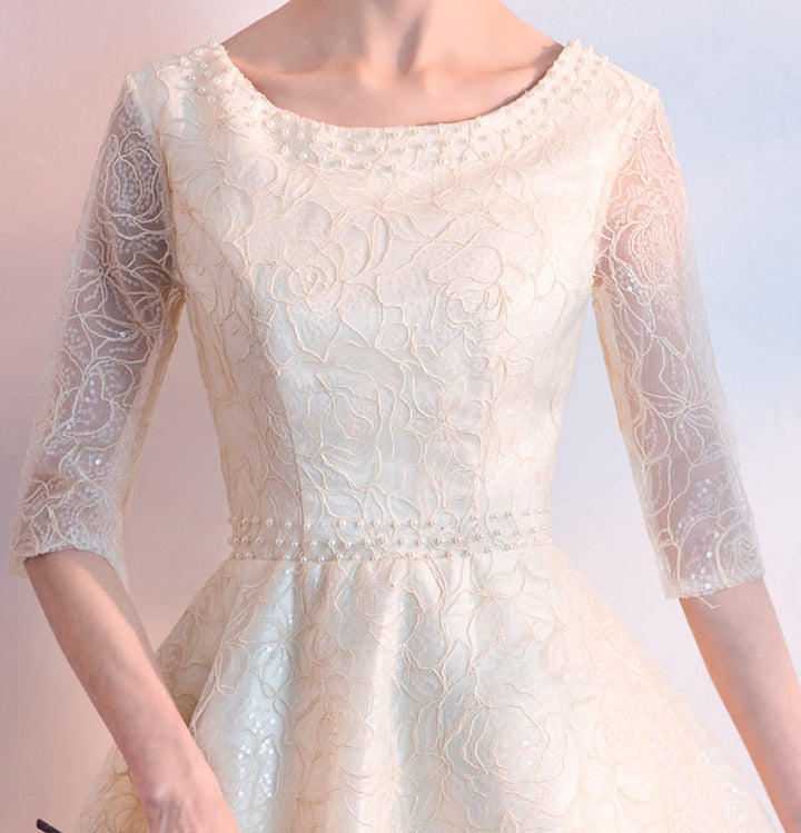 Bridesmaid A-Line Sequined Jacquard Party Prom Dress