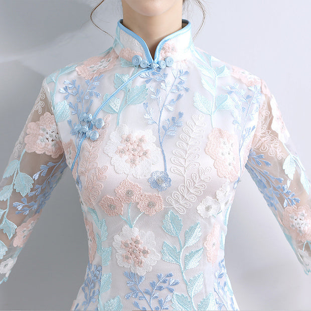 Lace Short A-Line Qipao / Cheongsam Party Dress