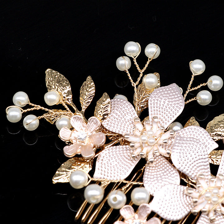 Gold Silver Flower Wedding Hair Combs Clips