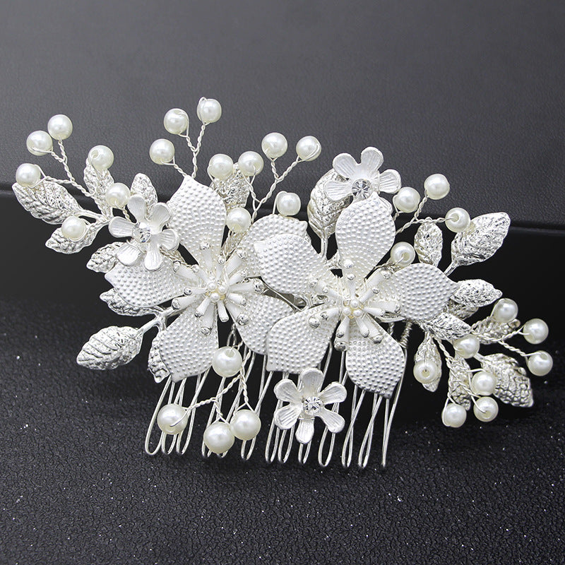 Gold Silver Flower Wedding Hair Combs Clips