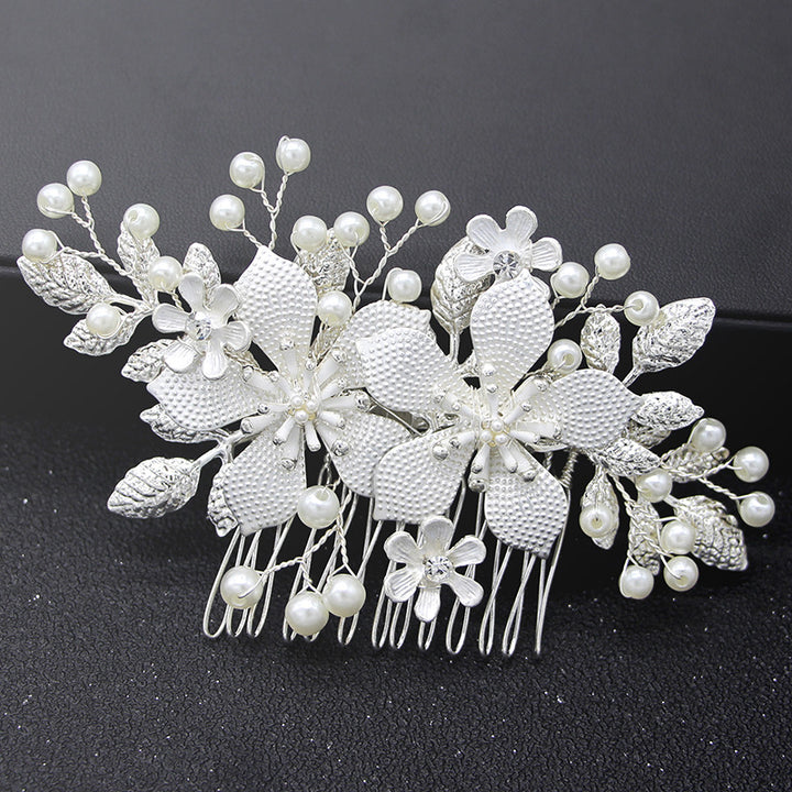 Gold Silver Flower Wedding Hair Combs Clips