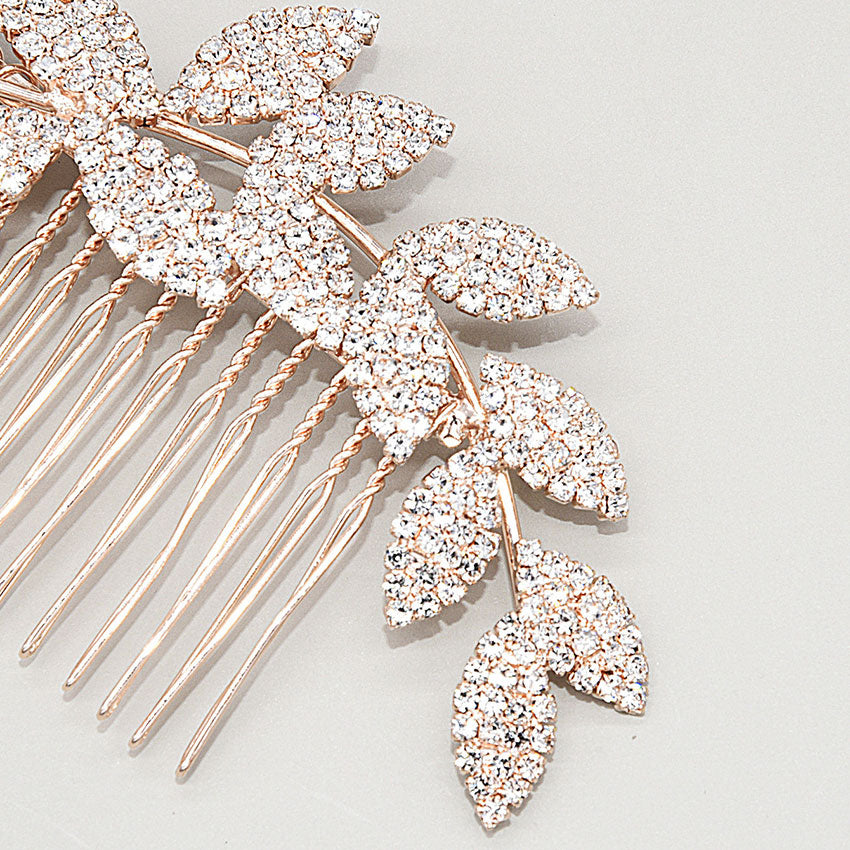 Gold Silver Rhinestone Wedding Hair Combs Clips