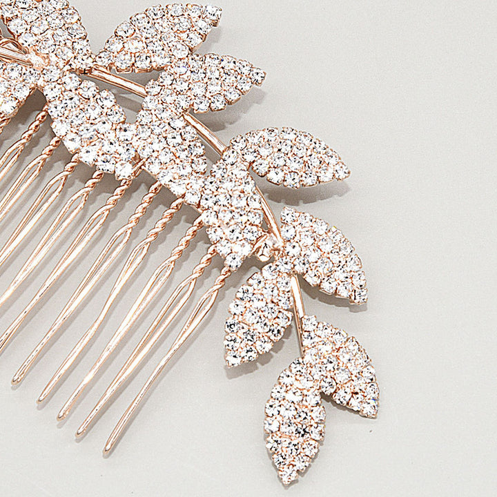 Gold Silver Rhinestone Wedding Hair Combs Clips