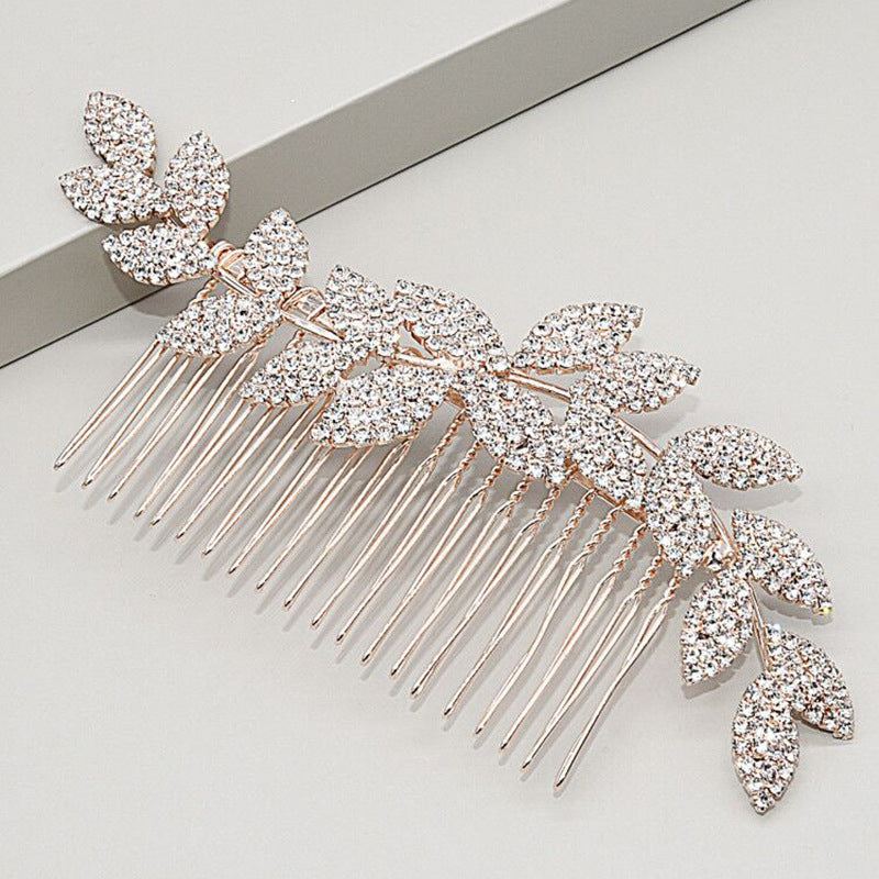 Gold Silver Rhinestone Wedding Hair Combs Clips