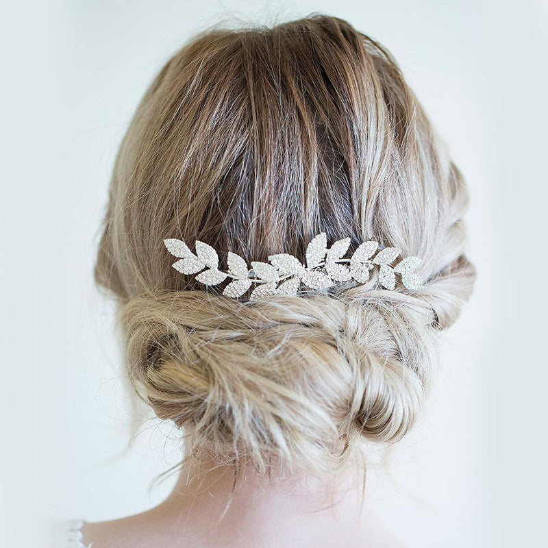 Gold Silver Rhinestone Wedding Hair Combs Clips