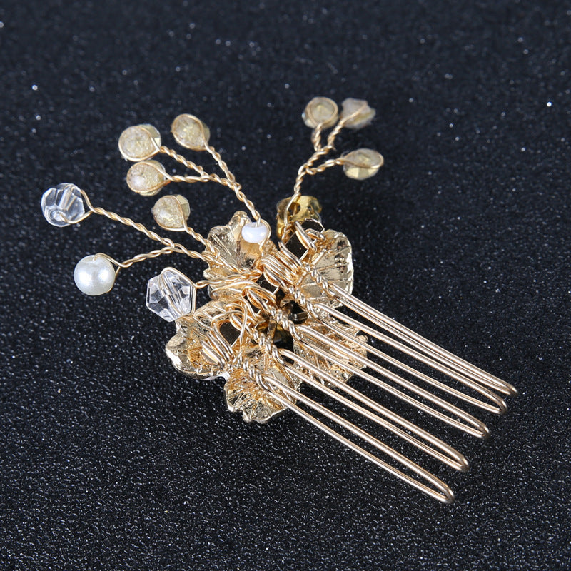 3 Pieces Rhinestone Flower Bride Wedding Hair Pins