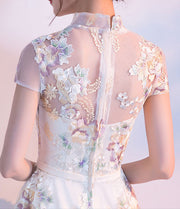Embroidered Illusion A-line Cheongsam Qi Pao Dress